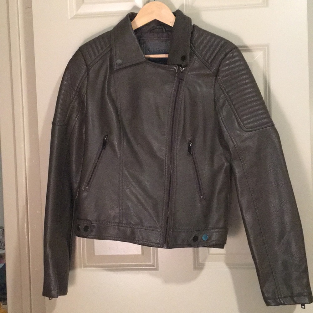 Faux Leather Moto Jacket